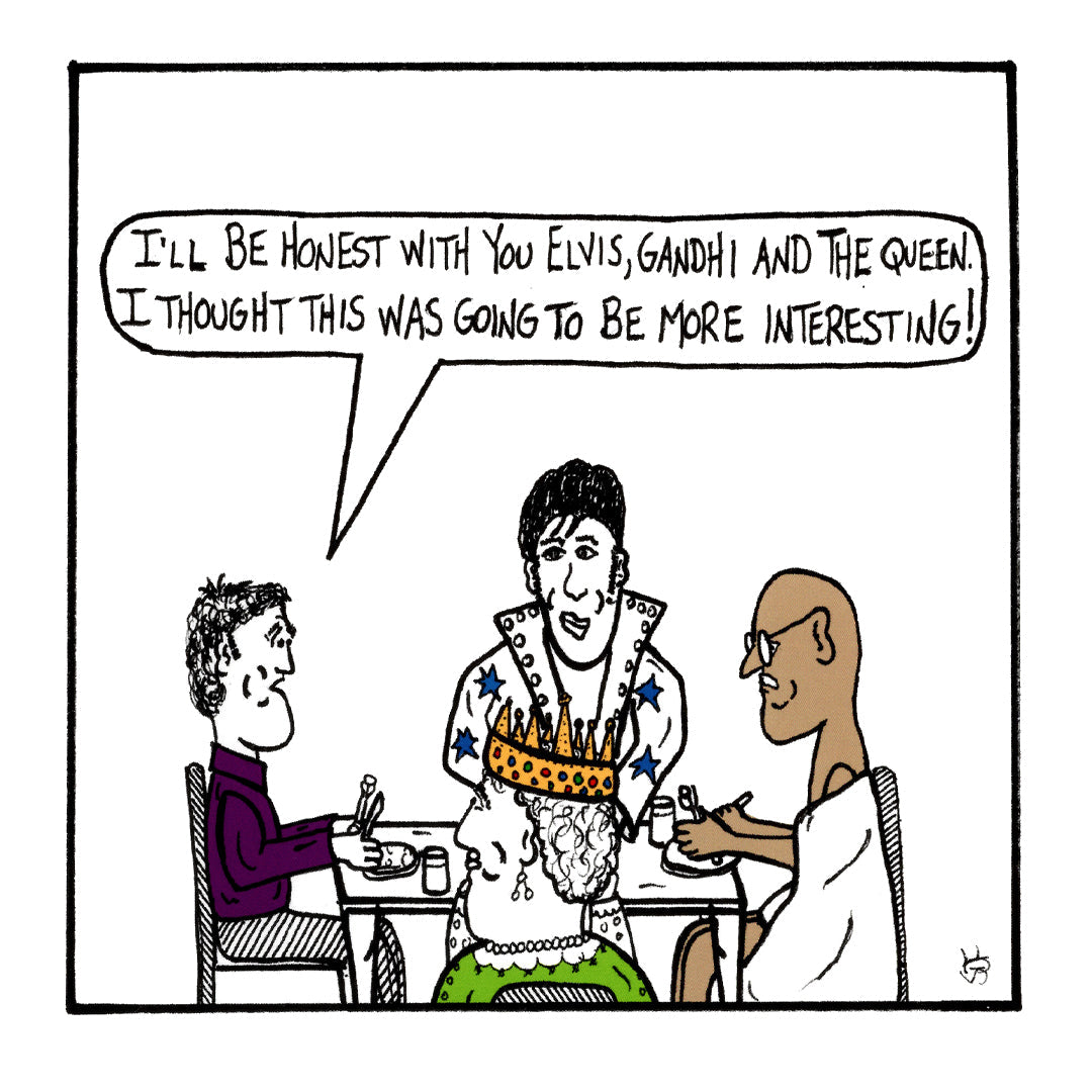 Gandhi funny occasion greeting card front design by comedian Stewart Francis