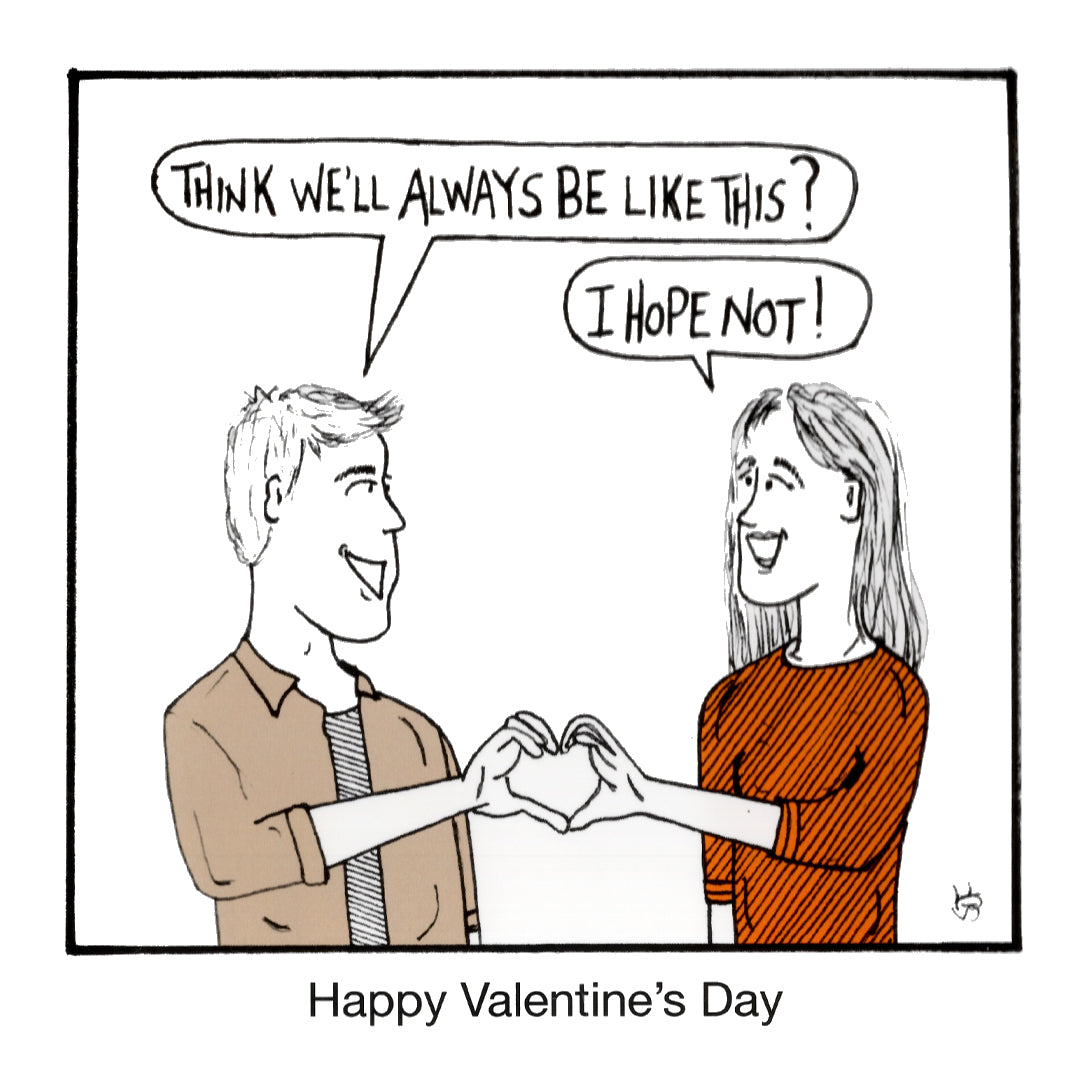 Valentine's - Hope Not funny valentine's greeting card front design by comedian Stewart Francis