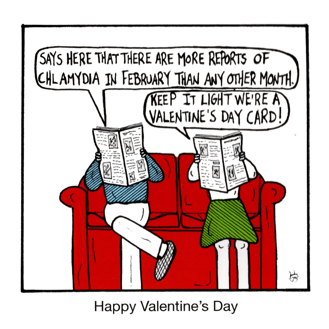 Valentine's - Keep it Light funny valentine's greeting card front design by comedian Stewart Francis
